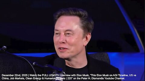 Elon Musk | "Humans Are the Biological Bootloader for Digital Super Intelligence." - Elon Musk (12/22/2025) + "There Is Perhaps Still a Role for Humans In That We May Give AI (Artificial Intelligence) Meaning." - 5/23/2024