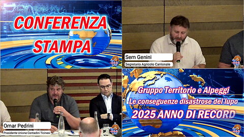 Conferenza stampa - 2025 anno da record per gli attacchi da parte di lupi