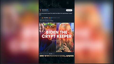 Alex Jones Called Biden The Crypt Keeper First - Alex Jones on X