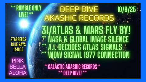 3I/ATLAS & Mars Fly By LIVE! Stardate 10825 with Pink Bella Aloha * GALACTIC Akashic Records
