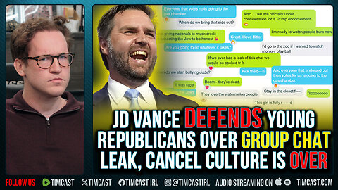 JD Vance DEFENDS Young Republicans Over Group Chat Leak, Cancel Culture Is OVER