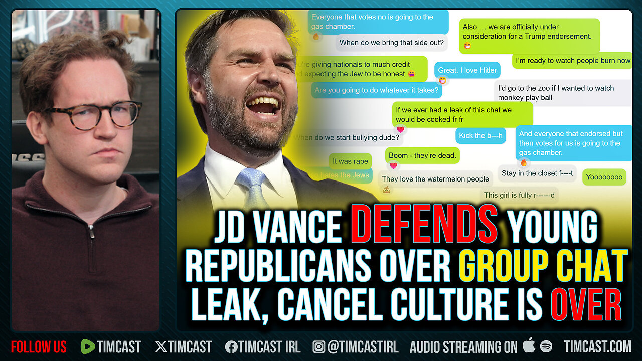 JD Vance DEFENDS Young Republicans Over Group Chat Leak, Cancel Culture Is OVER