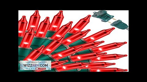 Super-Bright Extendable Red Christmas Lights Decoration 100Lights 19.6ft UL Certified Mini Review