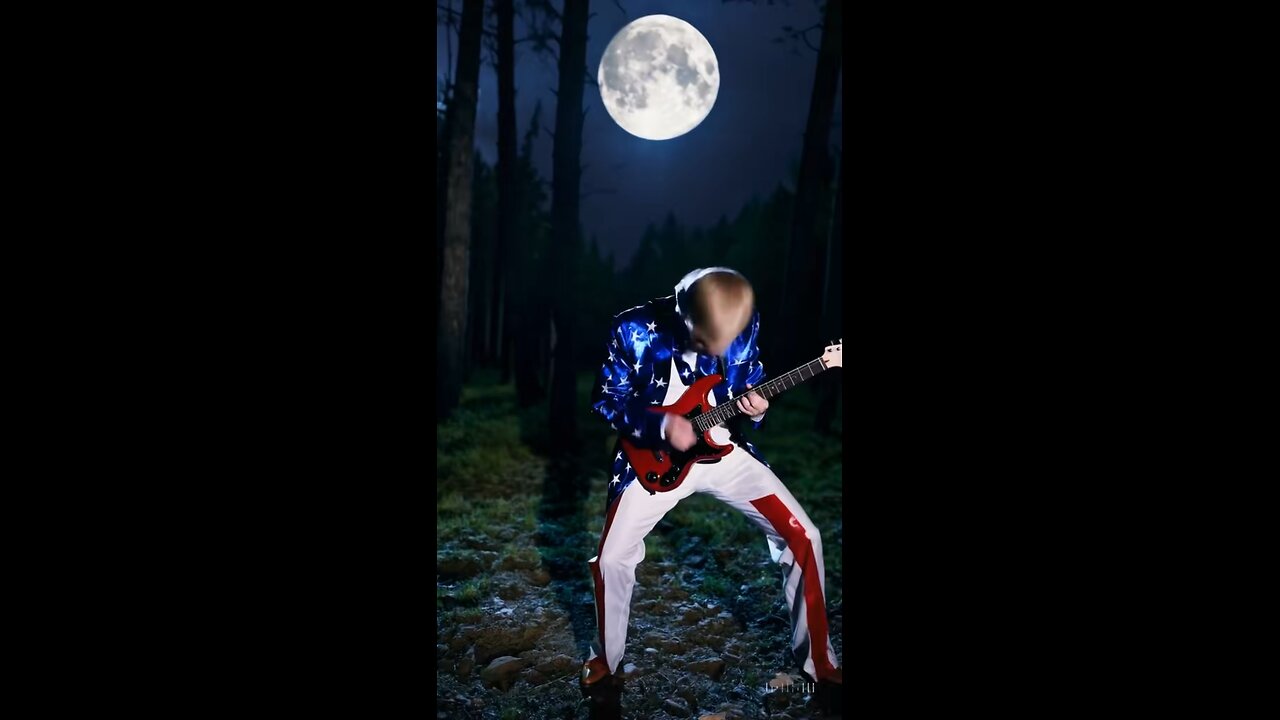 Donald Trump barks at the moon.