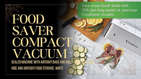 Food saver Compact Vacuum Sealer Machine with Airtight Bags and Roll -