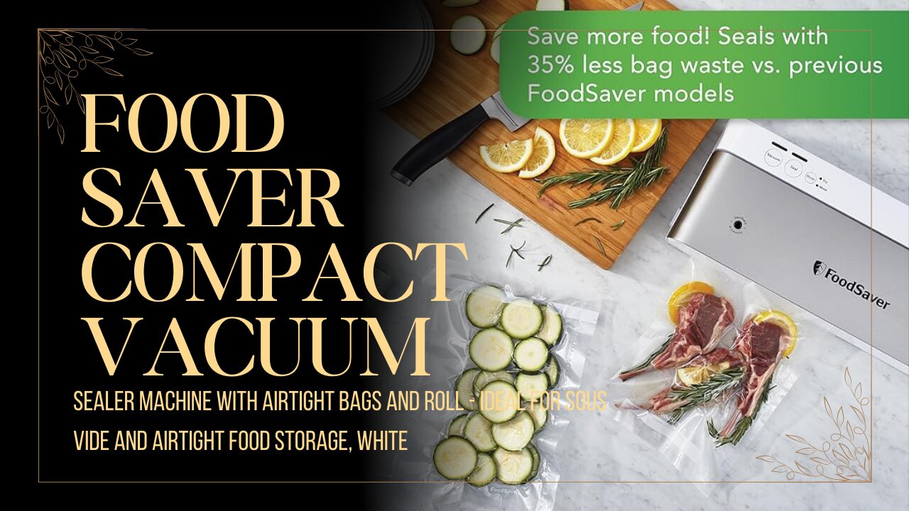 Food saver Compact Vacuum Sealer Machine with Airtight Bags and Roll -