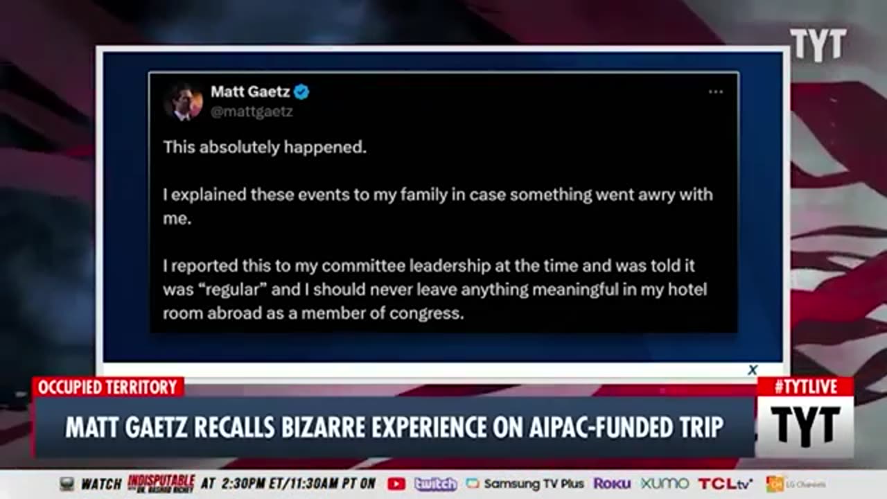 Matt Gaetz Explains How AIPAC Controls U.S. Congress