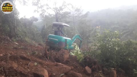Roadbuilding on a Cliff? Excavator POV + Natural ASMR You Have to Hear!