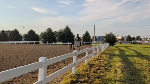 Equitation on the flat.