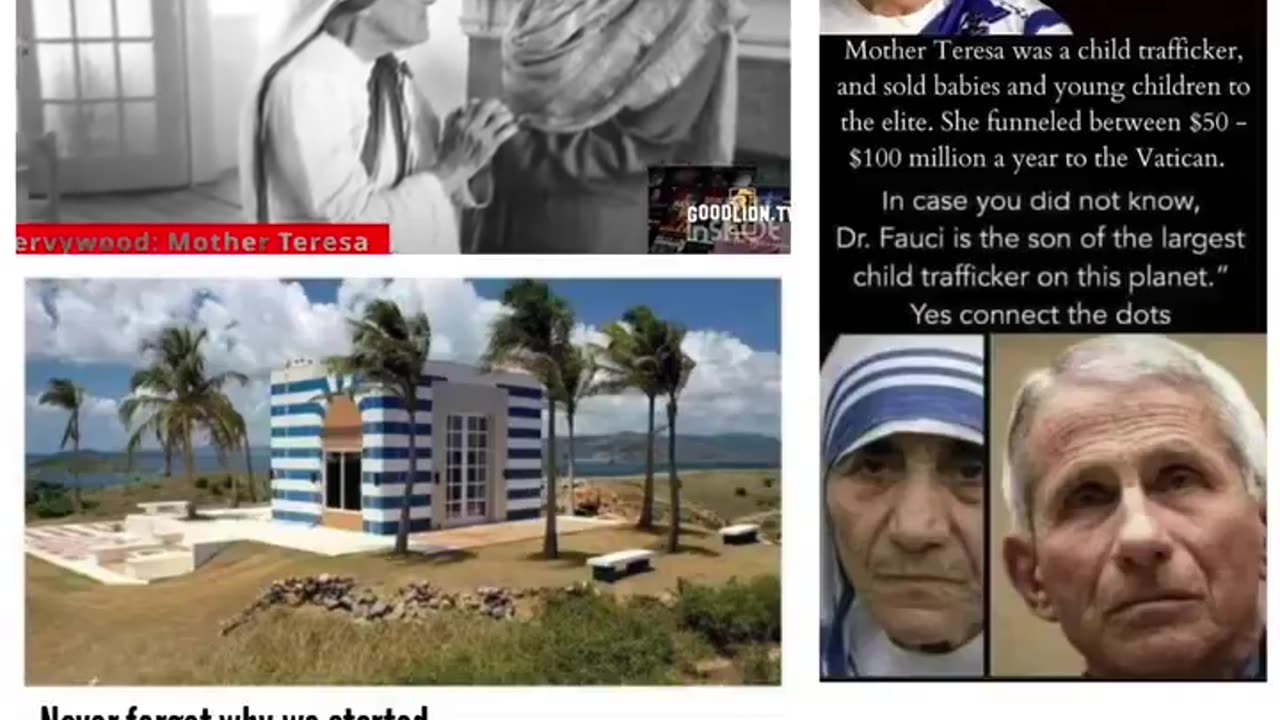 Mère Teresa était une trafiquante d’enfants et vendait des bébés à l’élite.