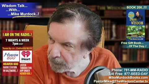 Mon. Sept. 29th - Wisdom Talk With Mike Murdock..!!!
