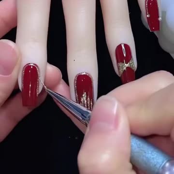 🎆✨Bold New Year Red Nail Design Art Ideas!: Ring the New Year Style 🌟