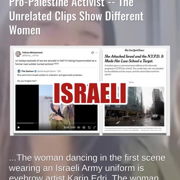 Fact Check: Video Does NOT Show IDF Soldier Becoming A Muslim Pro-Palestine Activist -- Other Woman