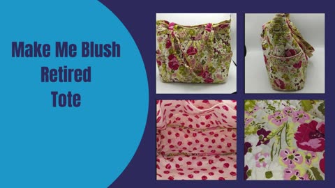 Vera Bradley Make Me Blush On the Go Tote Large Pink Floral Retired