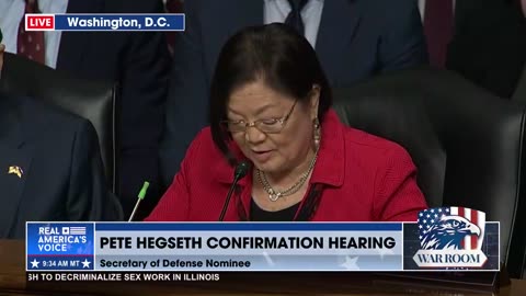 SENATOR HIRONO TRIES TO RATTLE HEGSETH