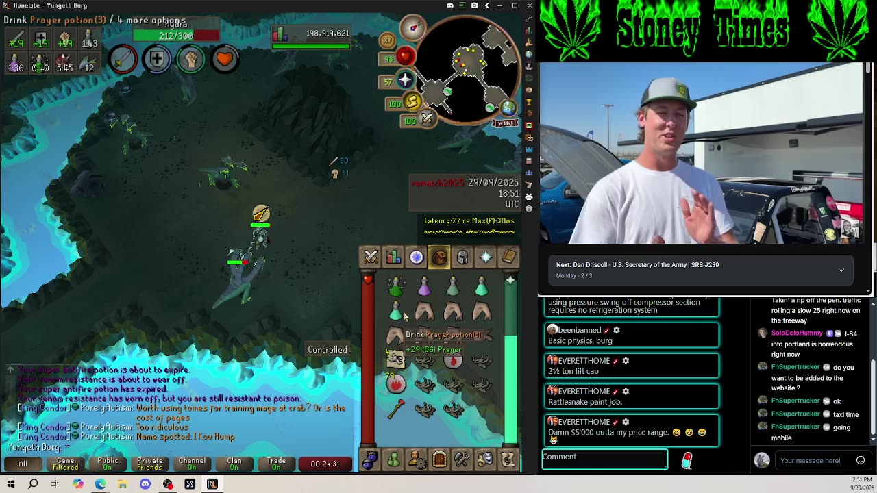Burg's Lounge.. Runescape n' Chill 9-29 #Live #Cannabis #420 #OSRS