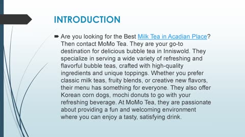Best Milk Tea in Acadian Place