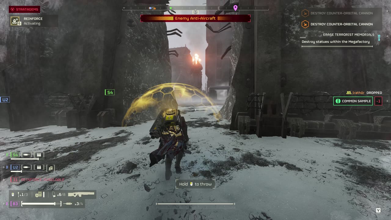 Destroying orbital cannons on Cyberstan Super Helldive