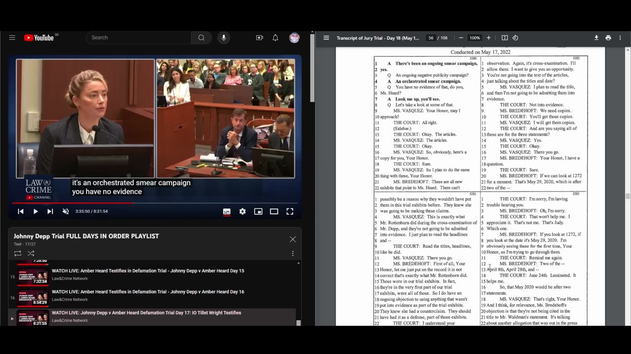 Couples react: Depp vs Heard transcripts of the trial day 17 (part 3)