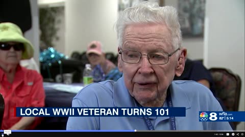 Honoring a 100 year old Brooksville WW2 Vet