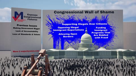 Congressional Wall of Shame Supporting Illegals Over Citizens by Majority Votes