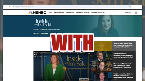 Fact Check: MSNBC Program Is NOT Named 'Inside Jen Psaki' -- Social Media Posts Feature Edited Image