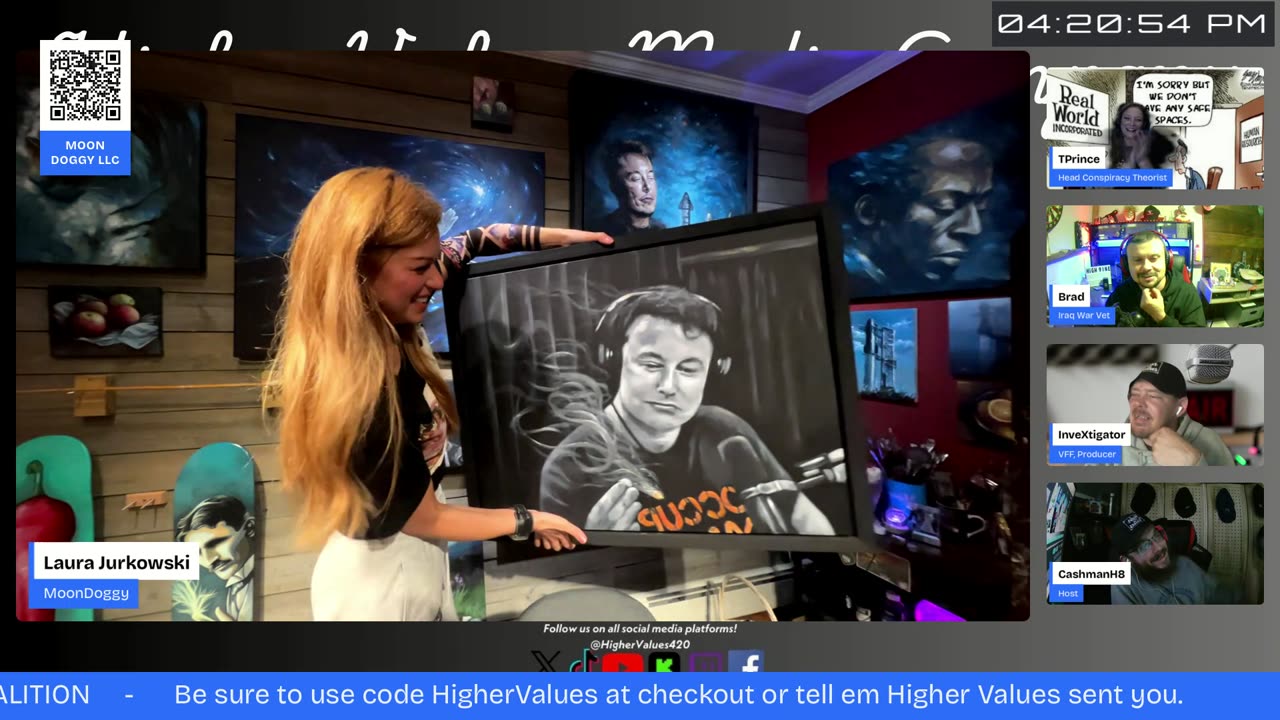Higher Values- Art talk w/ special guest @Jurkowsk1Moon MoonDoggy