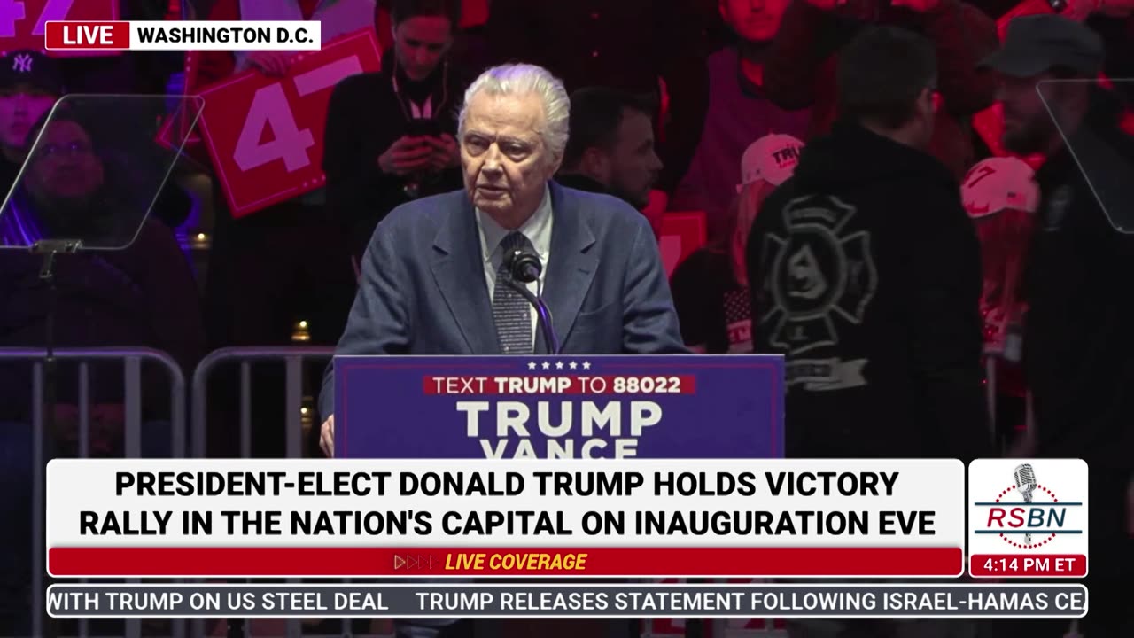 Jon Voight Speaks at Inauguration Eve Trump Rally in Washington D.C. - 1/19/25