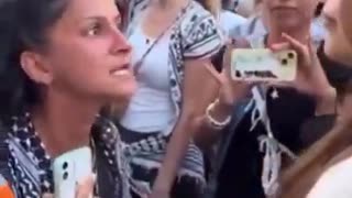 Palestinians tell German woman she has “no right” to speak, because she’s white..