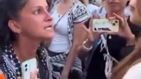 Palestinians tell German woman she has “no right” to speak, because she’s white..