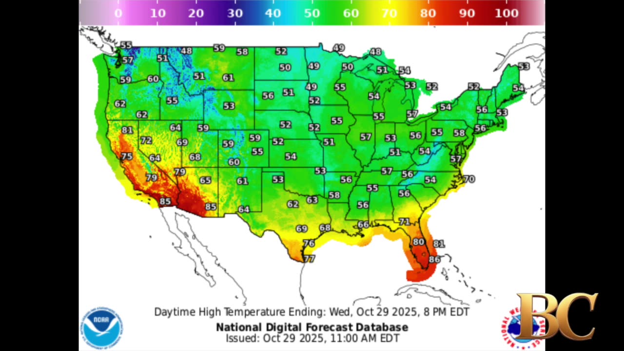 National Weather Forecast (October 29, 2025)