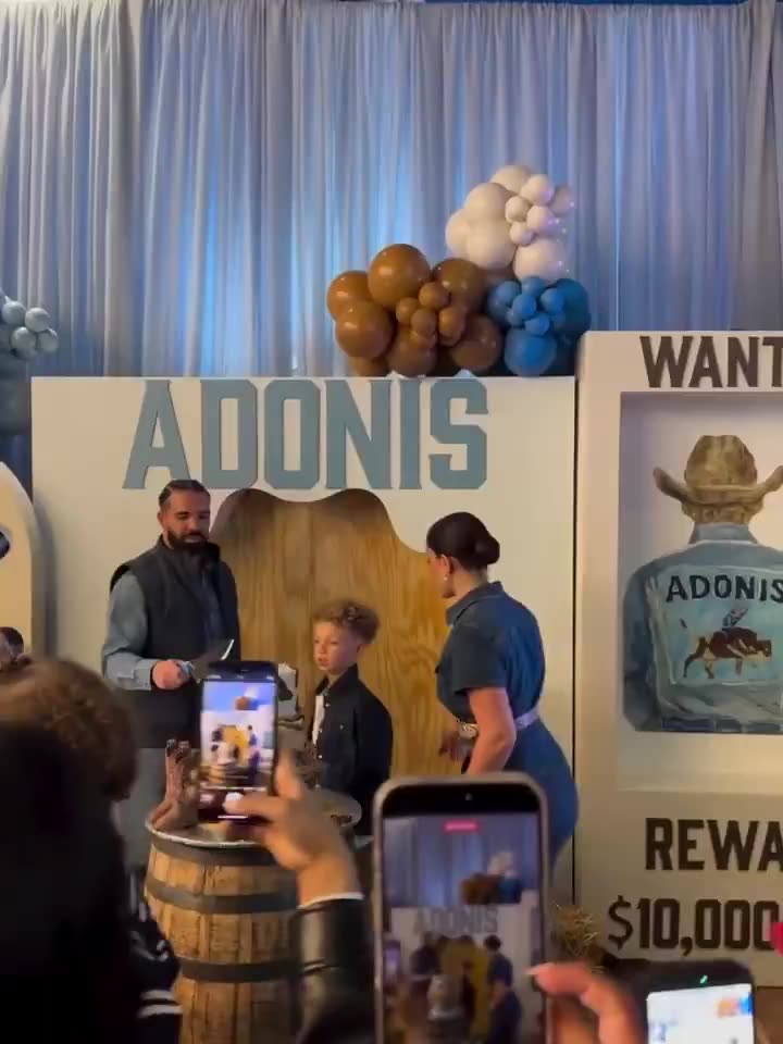 Drake & Sophie Brussaux Go Full Cowboy Mode for Adonis Epic 8th Birthday Bash!