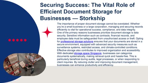 Securing Success: The Vital Role of Efficient Document Storage for Businesses