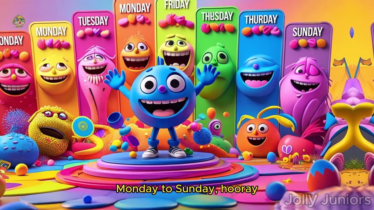 Days of the Week Song | The Singing Jolly Juniors| Seven Days a Week | Days of the Week Song #song