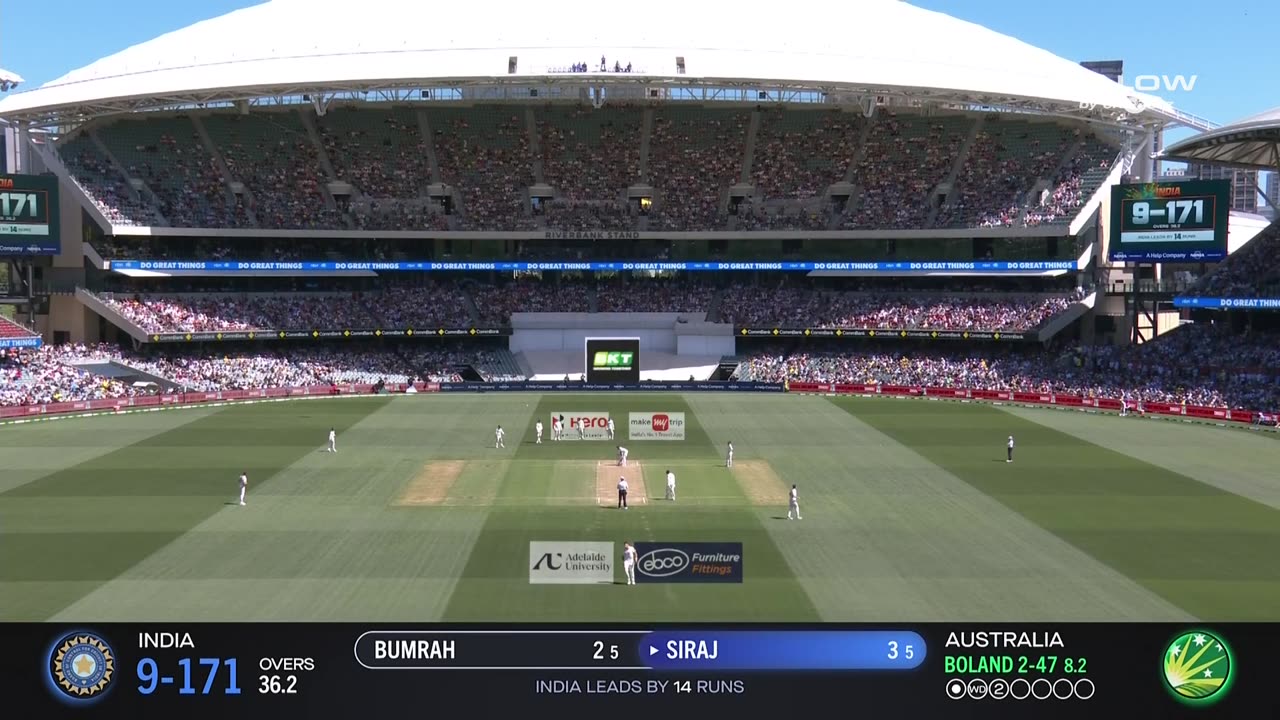 BGT 2024 | Test 2 | Part 11 Replay | Aus vs Ind | Adelaide | Pink Ball Test | Full Replay