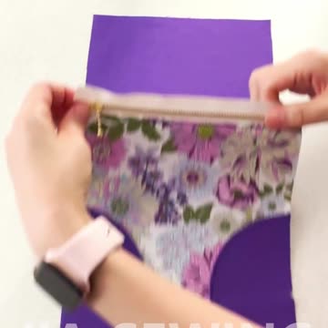 Simple Flower Pouch👛✨ | DIY | Quick Sewing Tips No.326
