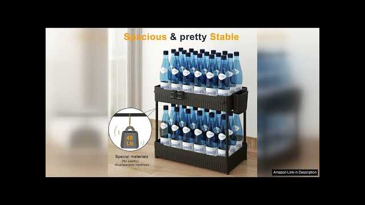 Sevenblue 2 Pack Under Sink Organizer, Under Bathroom Cabinet Organizer with Hooks Review