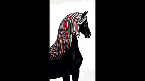 Majestic Black Stallion Rears in Pen & Ink Glory by Stacey Mayer, Artist