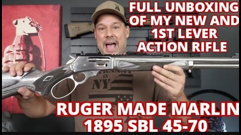 NEW Unboxing Ruger made Marlin SBL 1895 45-70 Lever Action Rifle Full video Jurassic Park T Rex Gun