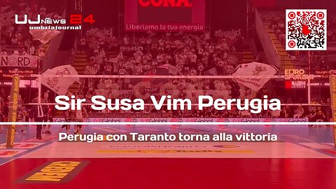 Sir Susa Vim Perugia Perugia con Taranto torna alla vittoria