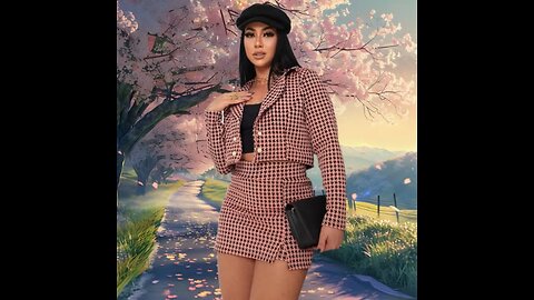 Conjuntos Short Saia e Blazer Xadrez Chique Vestido de Malhas Moletinho Outono Inverno