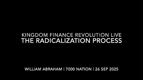 Charlie Kirk & the Radicalization Process | Kingdom Finance Revolution Live | 26 Sep 2025