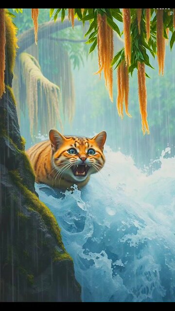 Creepy Lion Cat #Cat #Lion #Viral #Catsoftiktok #meow #emotions #aigenerated #explore