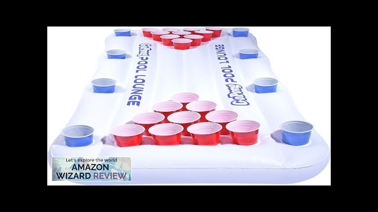 GoPong Pool Lounge Beer Pong Inflatable with Social Floating White Review