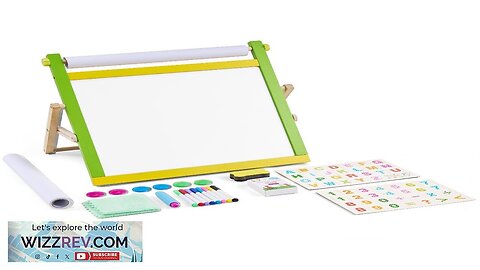 VEVOR 3-in-1 Tabletop Kids Art Easel Double-Sided Magnetic Whiteboard Chalkboard Review