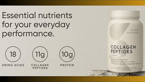 Sports Research Collagen Peptides - Hydrolyzed Type 1 & 3 Collagen Powder