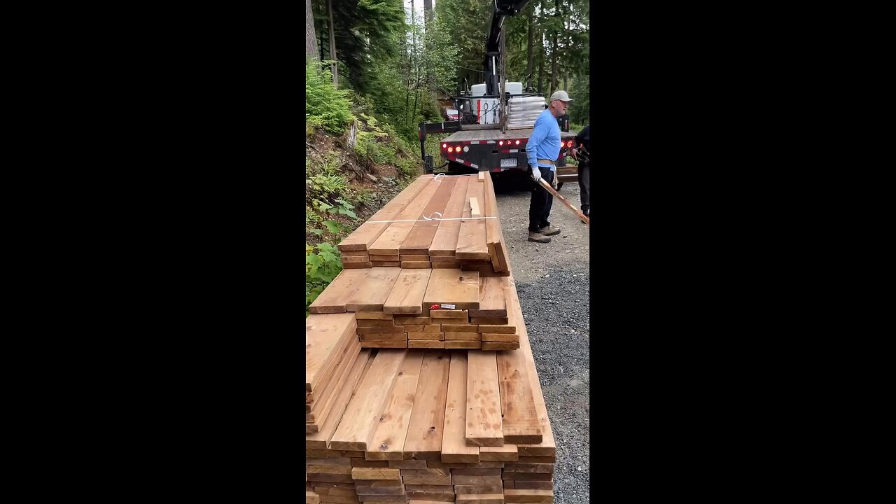 Built this wood deck for this cozy cottage retreat in the woods