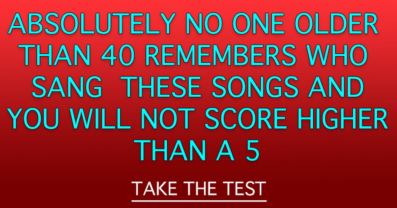 Who sang these songs?