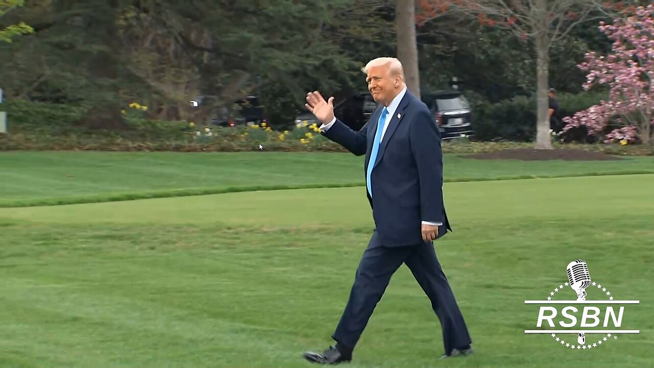 WATCH: President Trump departs the White House and goes wheels up off of the South Lawn - 3/28/25