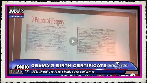 2016 Sheriff Joe Arpaio Releases New Information on President Obama's Birth Certificate (FNN)